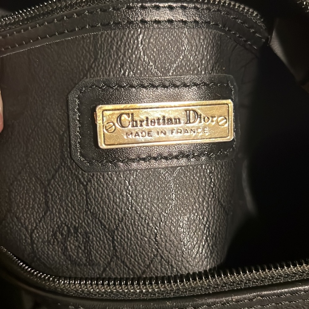 Authentic Dior Vintage Honeycomb Boston Bag Black - Picture 8 of 14